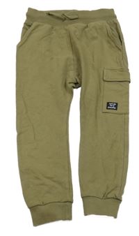 Khaki tepláky s kapsami Next