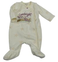 Smotanový teplákový overal s králikom Tu