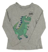 Šedé melírované triko s dinem C&A