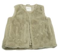 Béžová kožušinová podšitá vesta Next