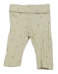 Smotanové vzorované ľahké tepláky H&M