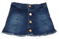 Tmavomodrá prepínaci rifľová sukňa