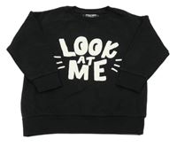 Čierna mikina s bielým nápisom Next