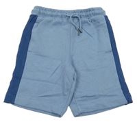 Modré teplákové kraťasy s pruhem Next