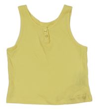 Žltý rebrovaný crop top Primark