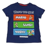 Tmavomodré tričko s Mariem 