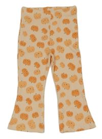 Oranžové žebrované flare legíny s dýněmi dunnes