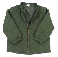 Khaki prošívaný šusťákový zateplený bomber H&M