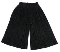 Čierne rebrované široké culottes nohavice zn. Next