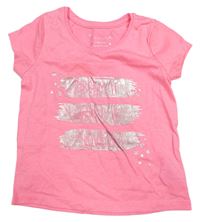 Neonově růžové tričko s nápisem Primark