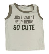 Bílé tílko s nápisem H&M