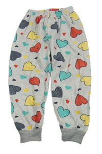 Sivo-farebné tepláky so srdiečkami