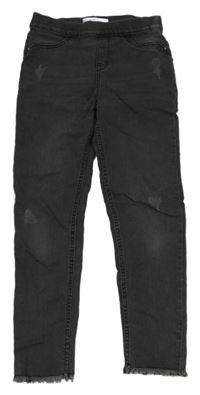 Tmavosivé džegíny s vyšúchaním Denim Co.