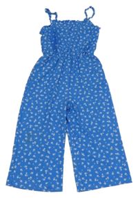 Modrý kvetovaný nohavicový overal Primark