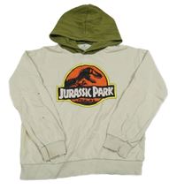 Smetanovo-khaki mikina s kapucí - Jurský svět H&M