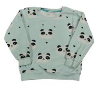 Svetlomodrá plyšová mikina s pandami M&S