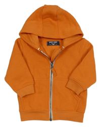 Oranžová propínací mikina s kapucí Next