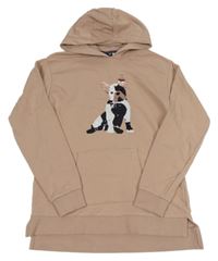 Staroružová mikina s psíkom a kapucňou Pepperts