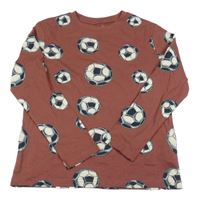 Cihlové triko s míči Primark