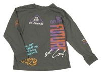 Antracitové triko s nápisy Next