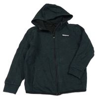 Tmavomodro-zelená melírovaná prepínaci mikina s kapucňou George