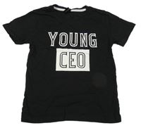 Čierne tričko s nápisom