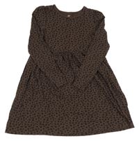 Hnedo-čierne šaty s leopardím vzorom H&M