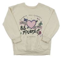 Smotanová mikina so srdcem a nápismi George