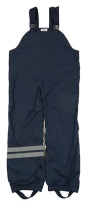 Tmavomodré laclové šusťákové kalhoty Topolino