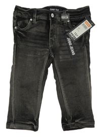 Nové - Tmavošedé skinny teplákové rifle Baby Blue 