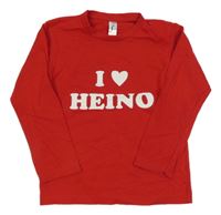 Červené tričko s nápisom