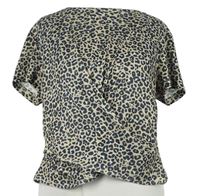Dámske béžovo-sivé vzorované crop tričko Pull & Bear