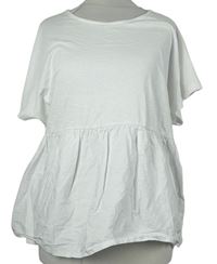 Dámské bílé peplum tričko Primark 