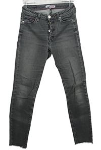 Dámské šedé skinny rifle s vysokým pasem Tommy Hilfiger vel. 27/30