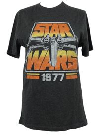 Pánske tmavosivé tričko s logem Star Wars