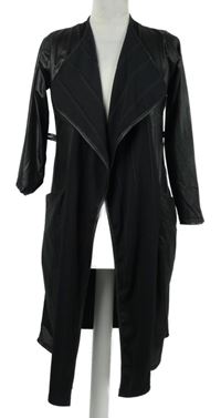 Dámský černý žebrovaný dlouhý cardigán Missi 