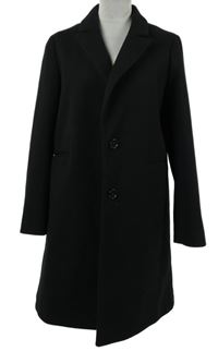 Dámský černý flaušový kabát Primark 