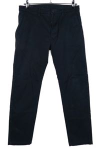 Pánské tmavomodré plátěné chino kalhoty Zara vel. 31