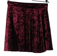 Dámska vínová zamatová sukňa Topshop
