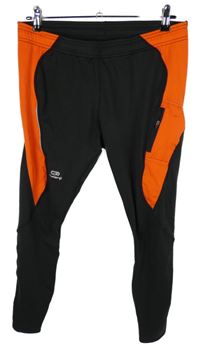 Pánské černo-červené sportovní funkční tepláky Decathlon