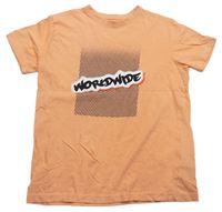 Oranžové tričko s potlačou Primark