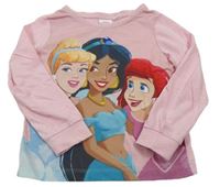 Svetloružové tričko s princeznami zn. Disney