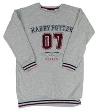 Svetlosivé teplákové šaty s nápisem Harry Potter zn. Primark