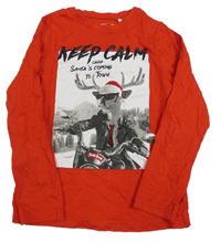 Červené tričko so sobom C&A