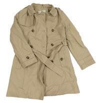 Béžový plátěný jarní kabát s páskem LA Redoute