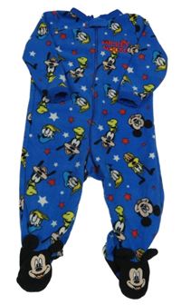 Modrý fleecový overal s Mickey Mousem a přátely Disney