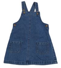 Tmavomodré rifľové šaty s vreckami F&F