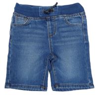 Tmavomodré riflové kraťasy s úpletovým pasem Denim Co.