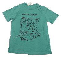 Zelené tričko s leopardom H&M