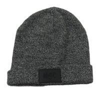 Šedá pletená čepice s nášivkou H&M